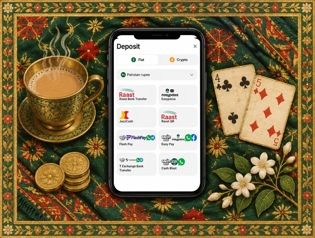 1Win deposit methods for a Pakistani account on a phone: Raast, Easypaisa, JazzCash and agent methods